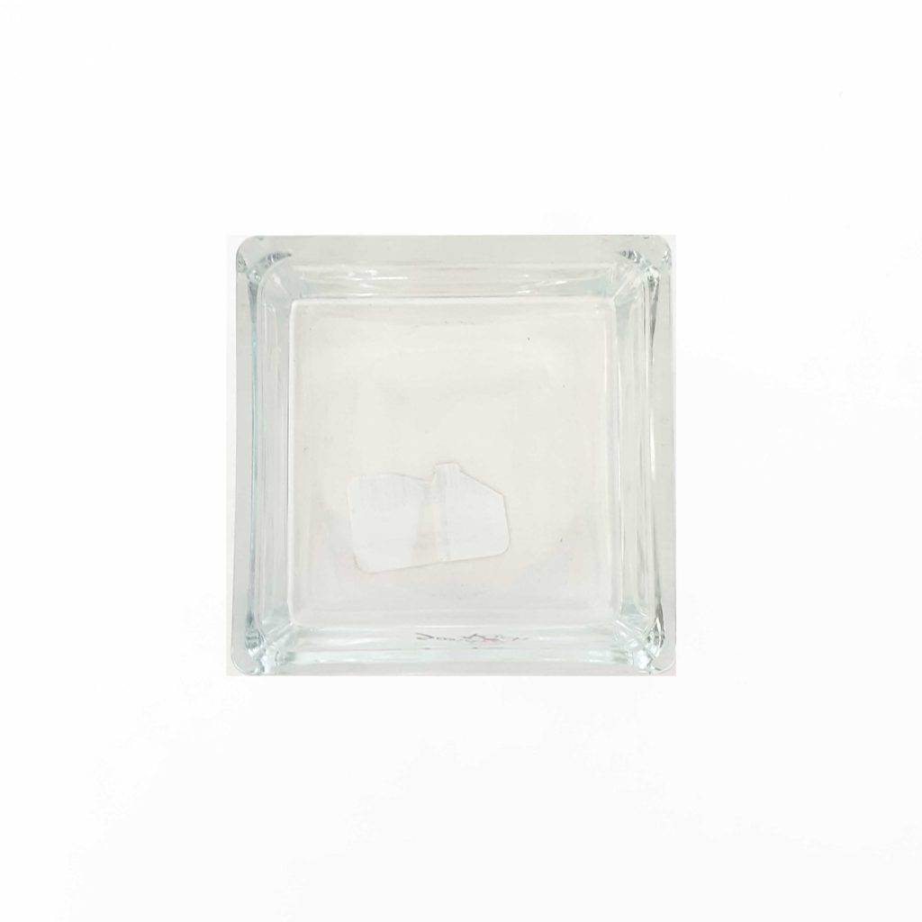 Ciotolina quadrata in vetro Sandra Rich 8x8 cm