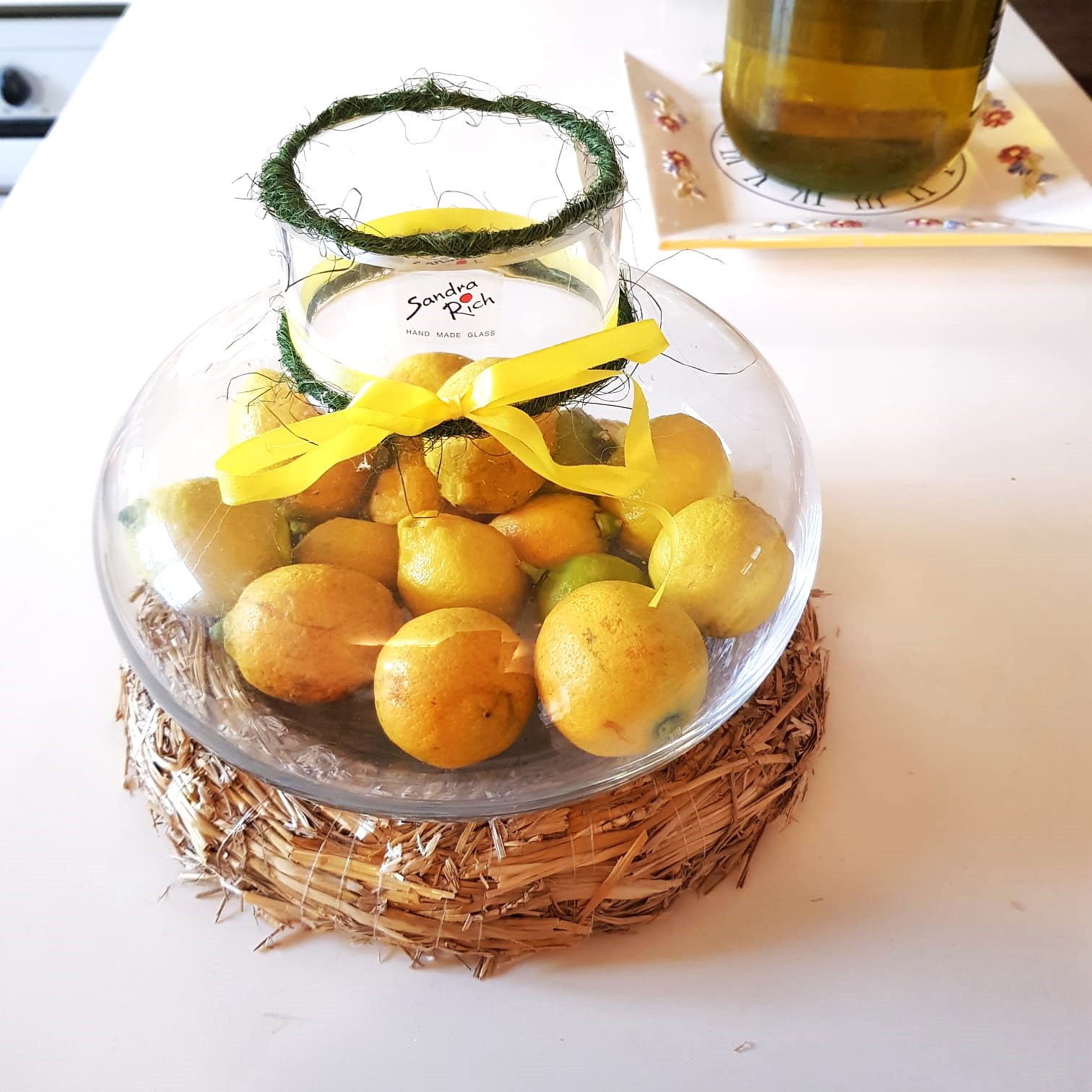 vaso in vetro a boccia