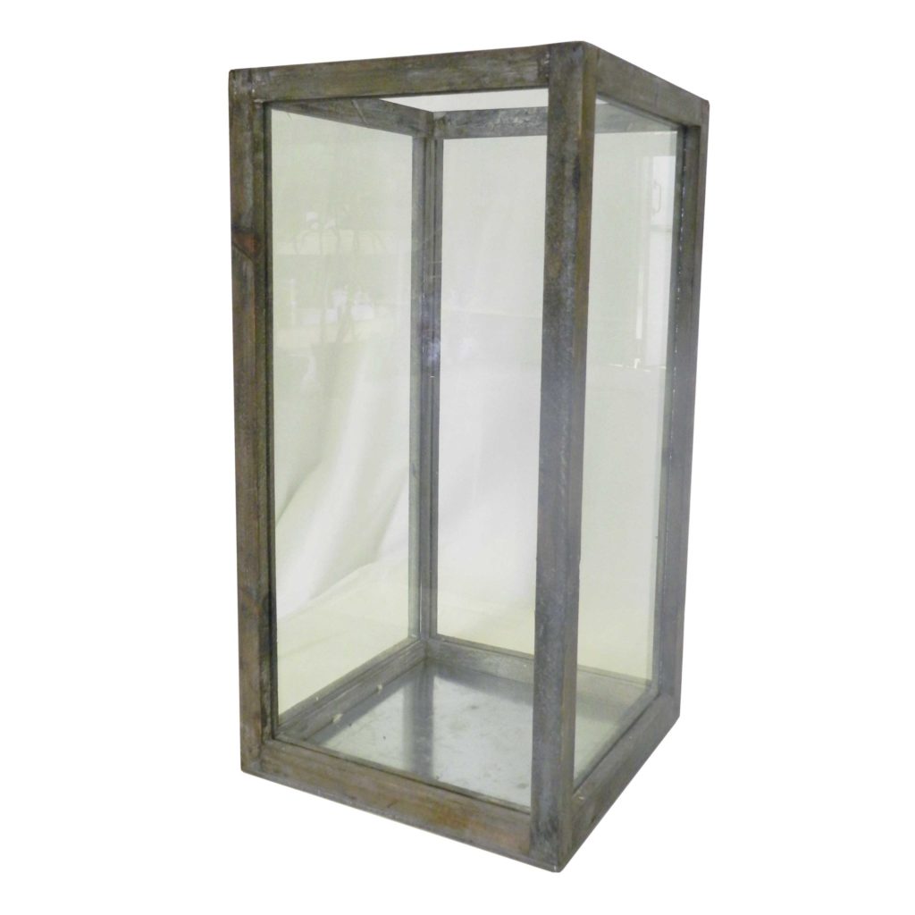 Lanterne a scalare in legno grigio - 3 pezzi