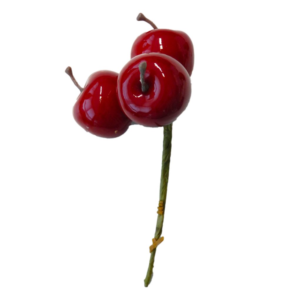 Mele decorative rosse lucide