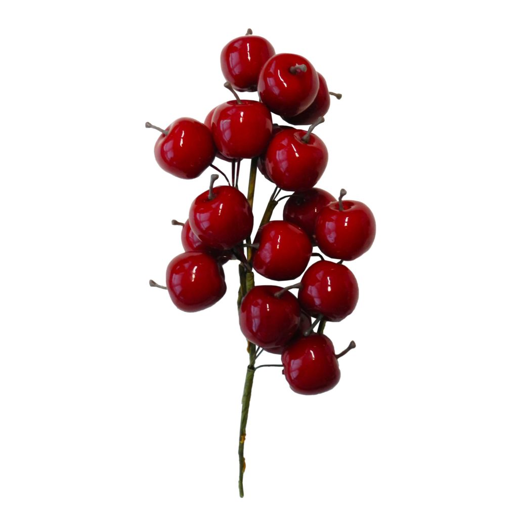 Mele decorative rosse lucide