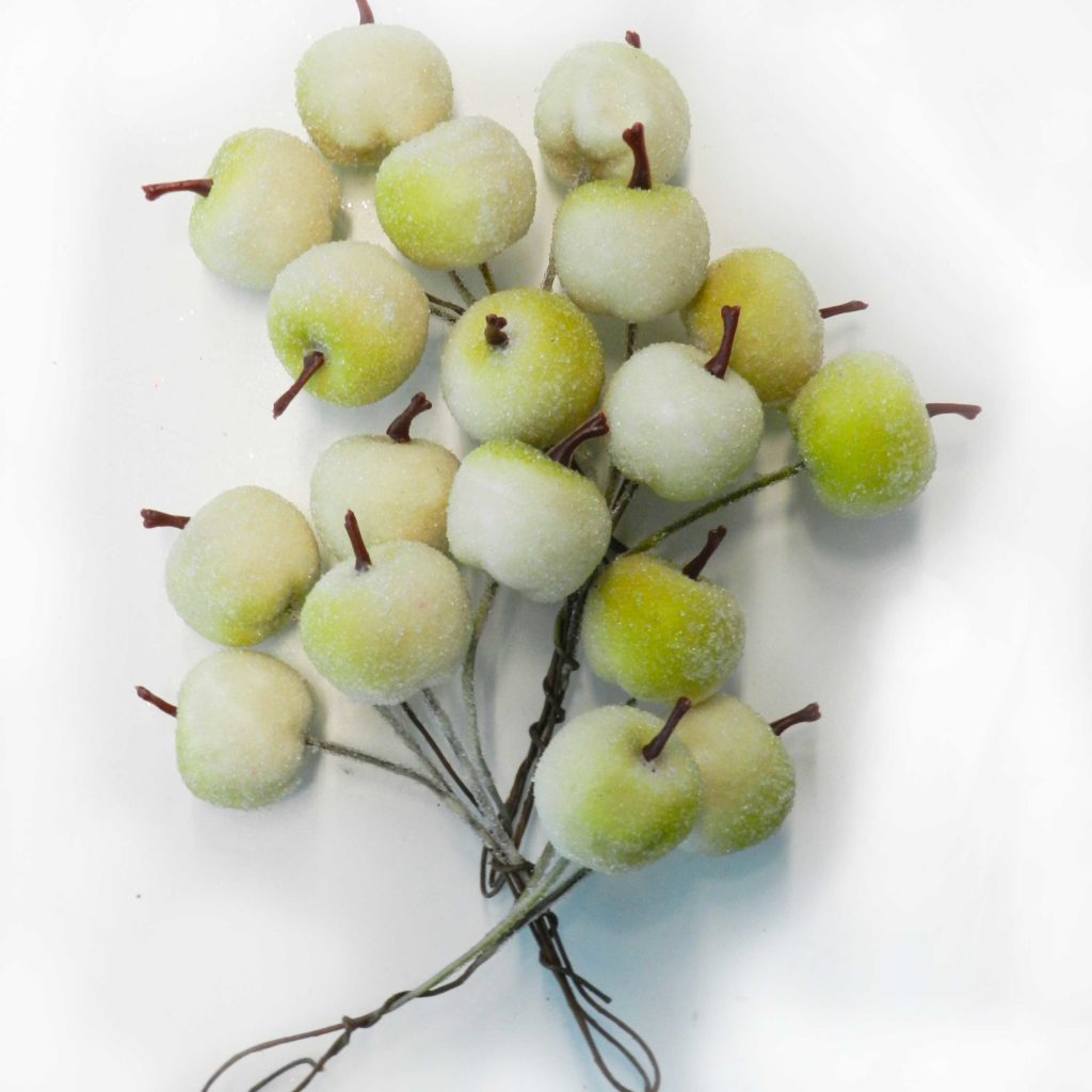 Mele decorative verdi brinate