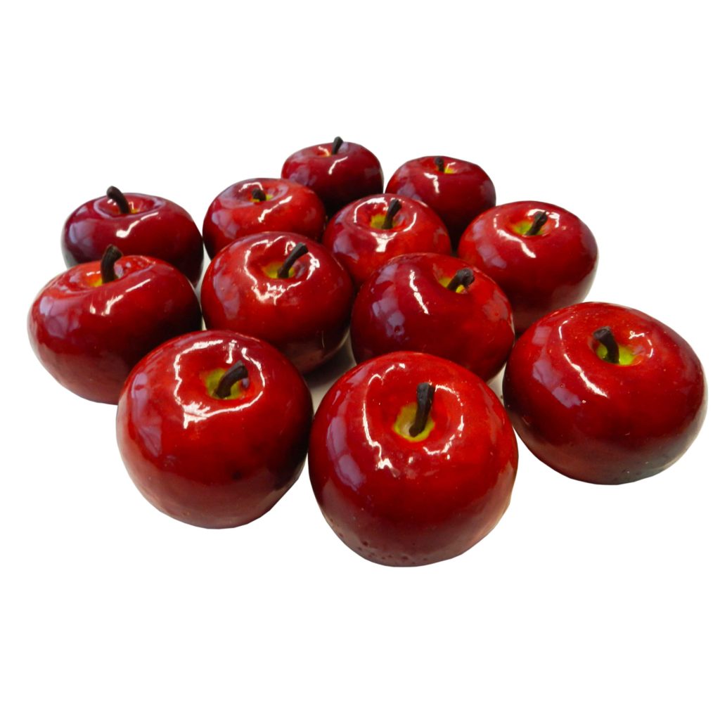 Mele decorative rosse lucide