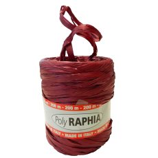 Nastro di rafia rosso bordeaux - 200 metri.