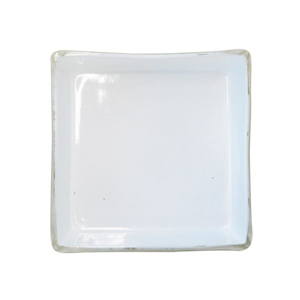 Ciotolina quadrata in vetro bianco Sandra Rich