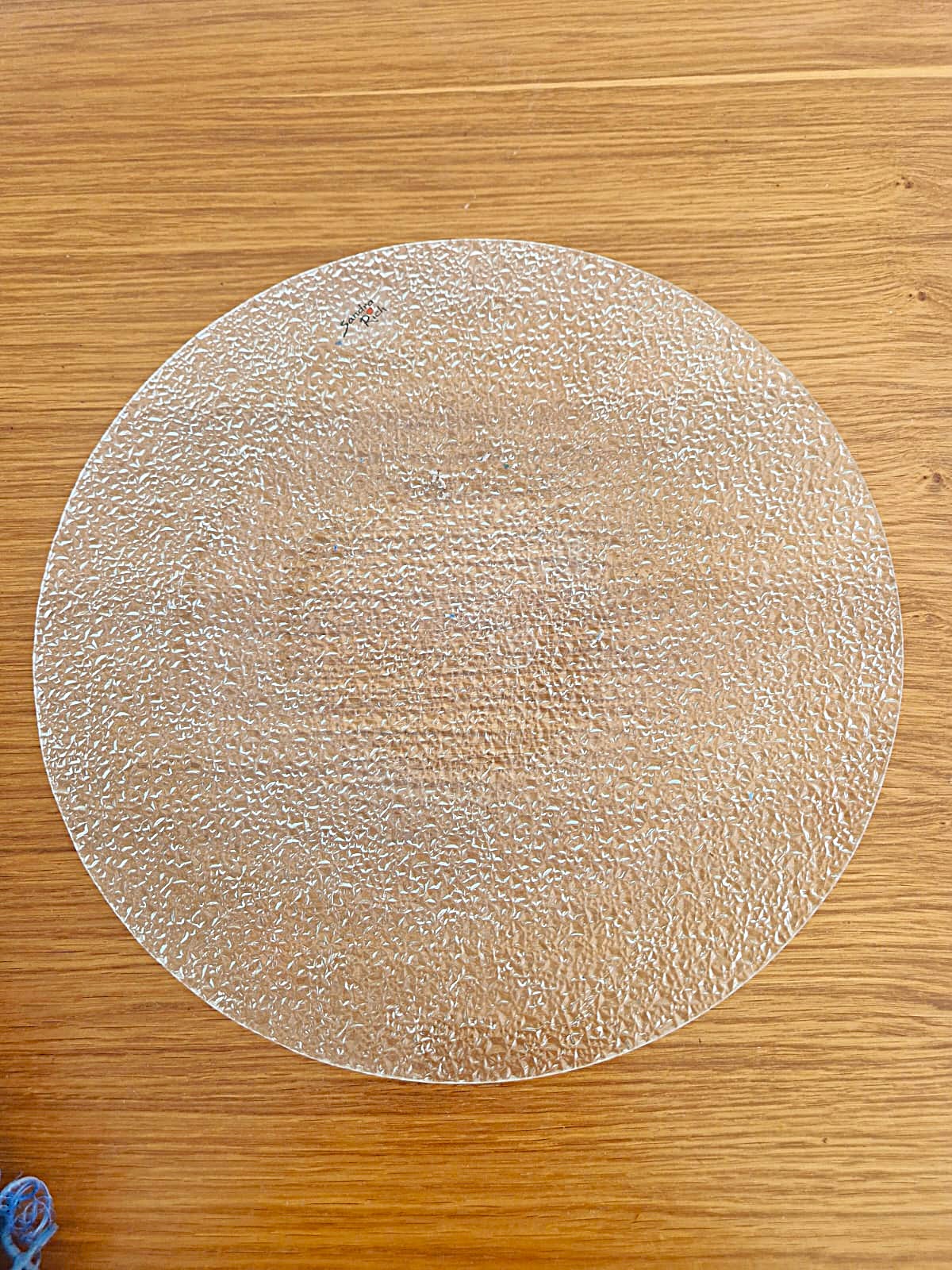 piatto in vetro fondo ruvido 35cm