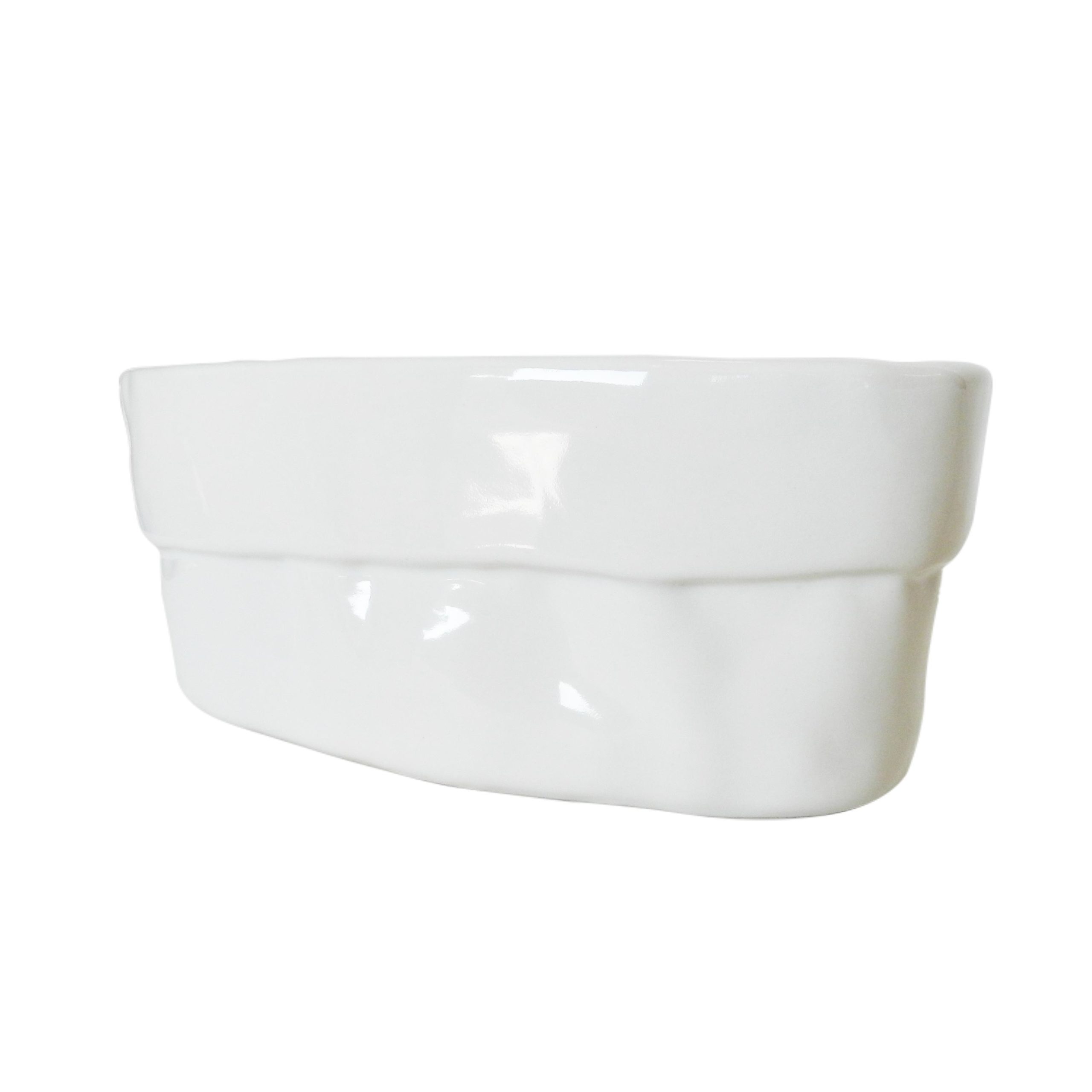 Vaschetta in ceramica con bordo a fascia
