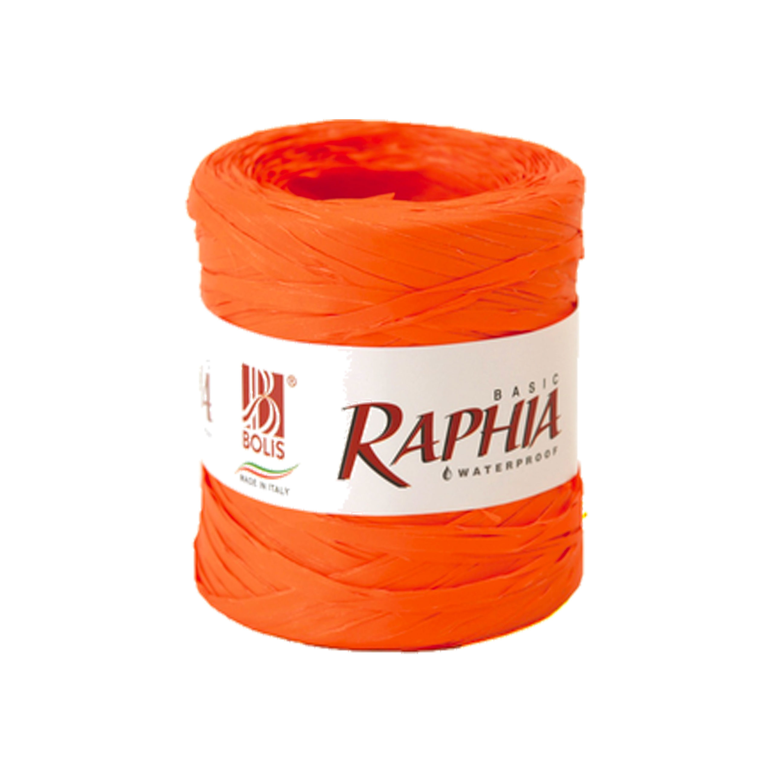 Nastro rafia arancione brillante- 200 metri.