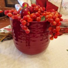 vaso in ceramica bordeaux