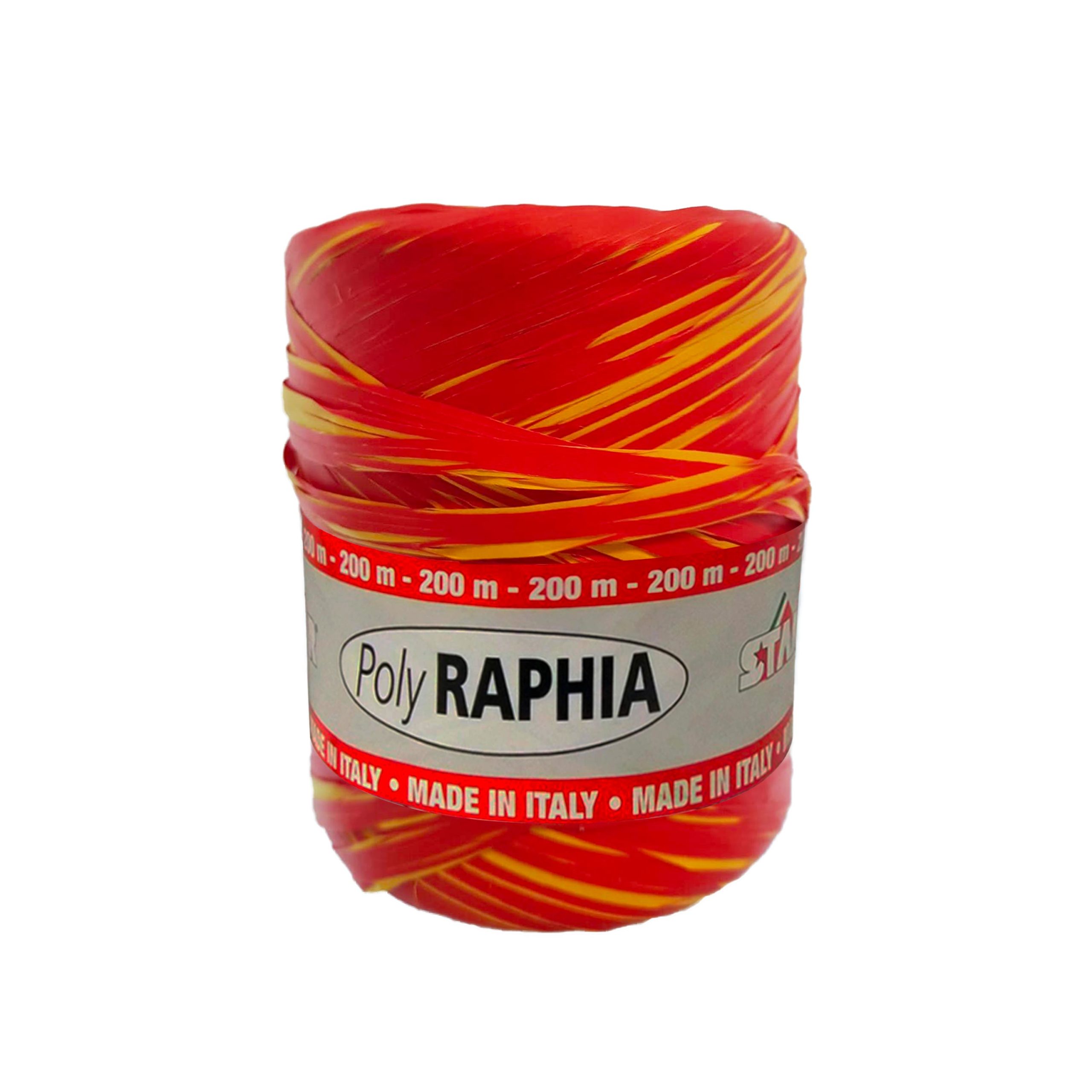 Nastro Rafia giallo rosso bicolore