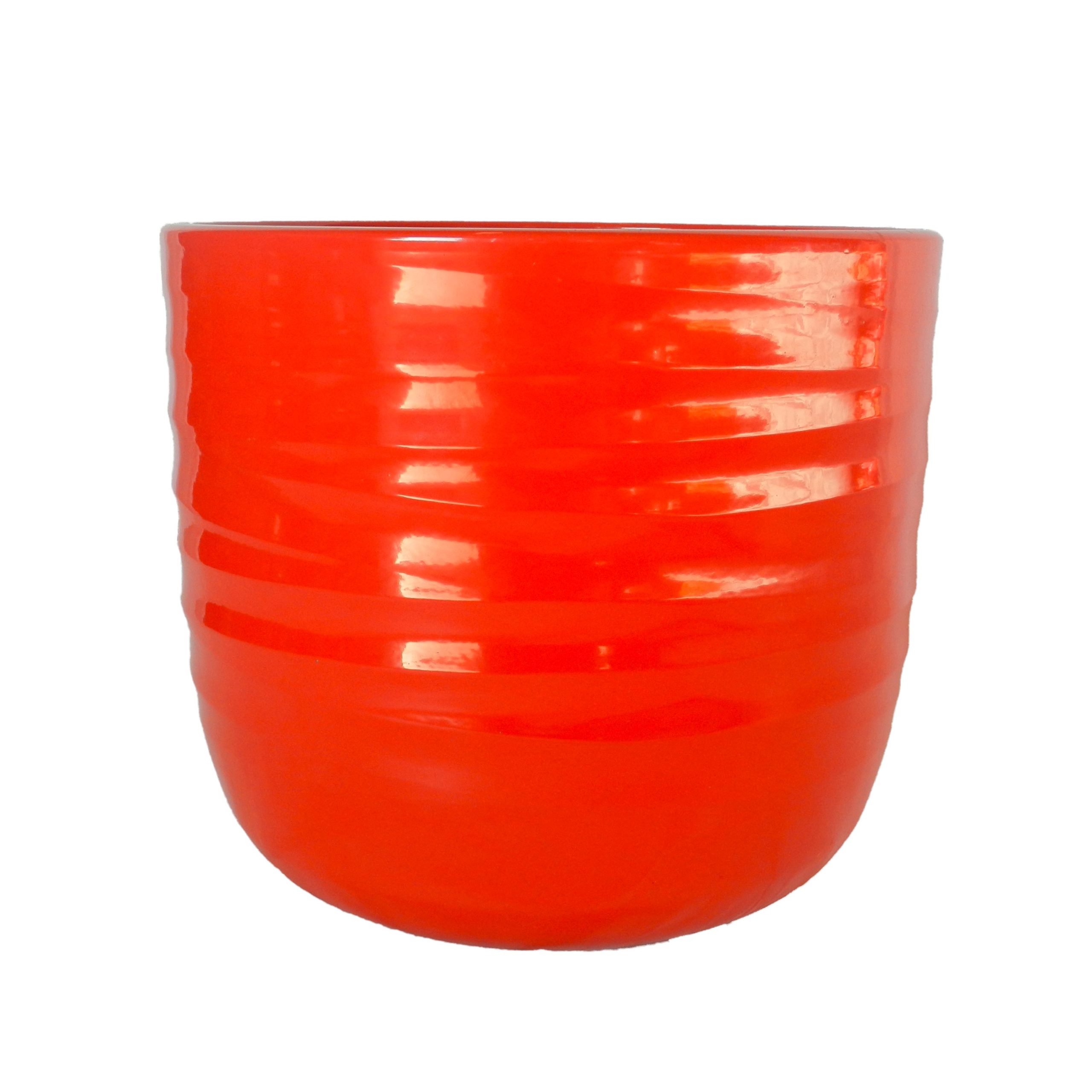 Vaso in ceramica rosso corallo