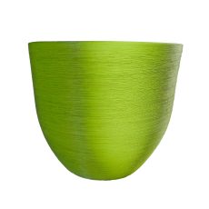 Vaso in ceramica verde texture righe