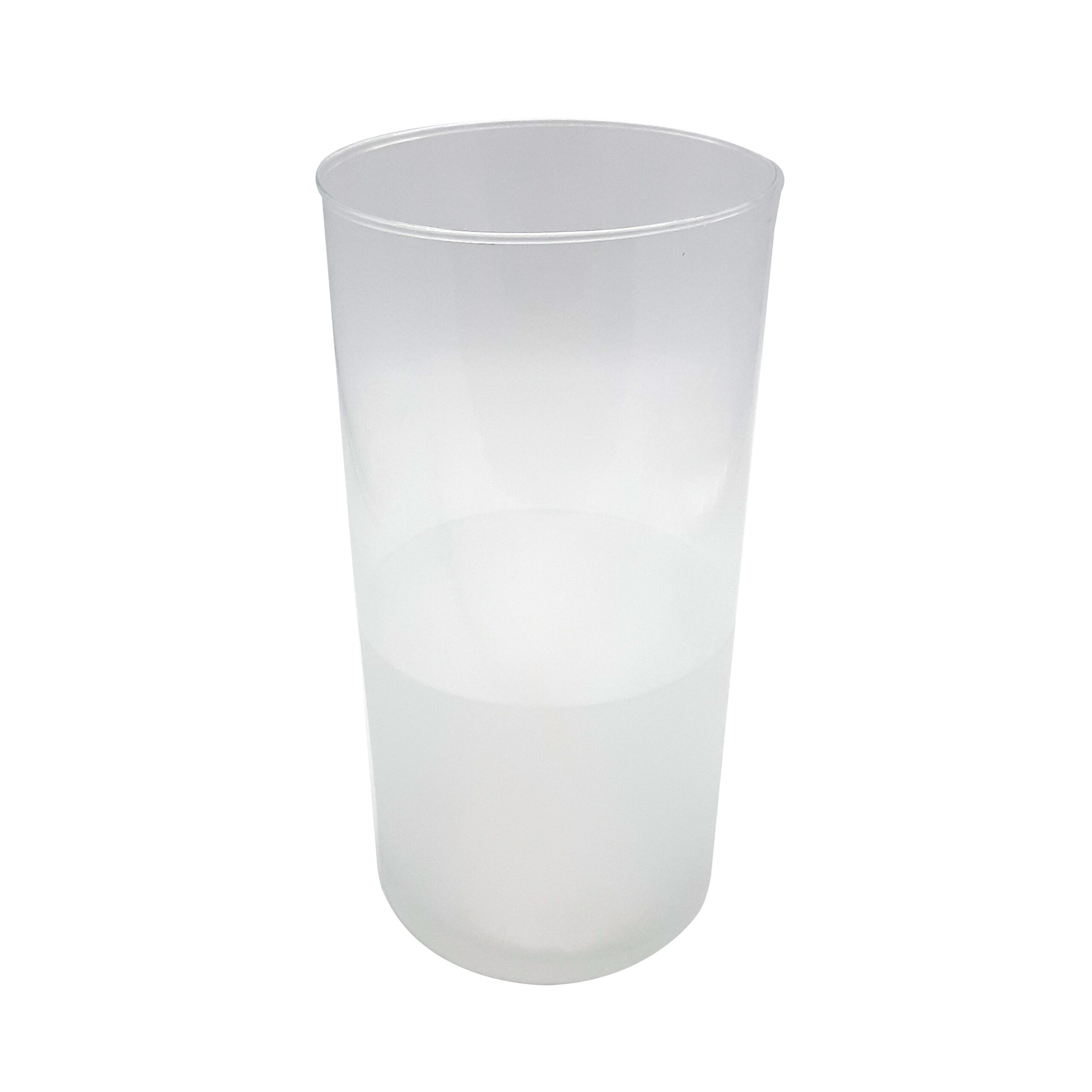 Vaso in vetro a cilindro satinato - h30