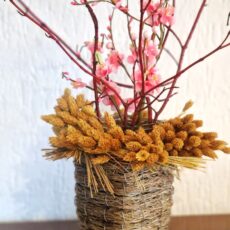 composizione cestino rivestito phalaris