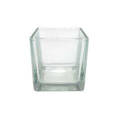 Vaso vetro cubo piccolo