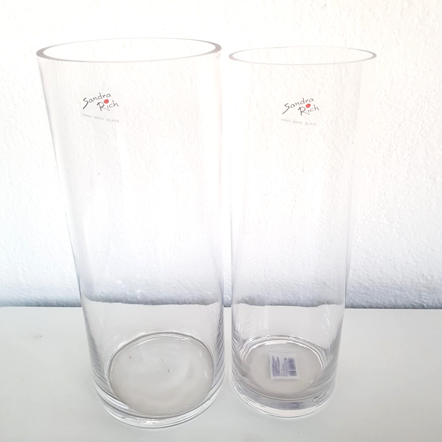 vaso in vetro a cilindro 30cm