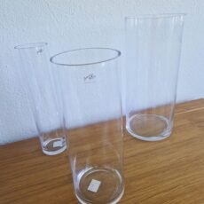 vaso in vetro a cilindro 3misure