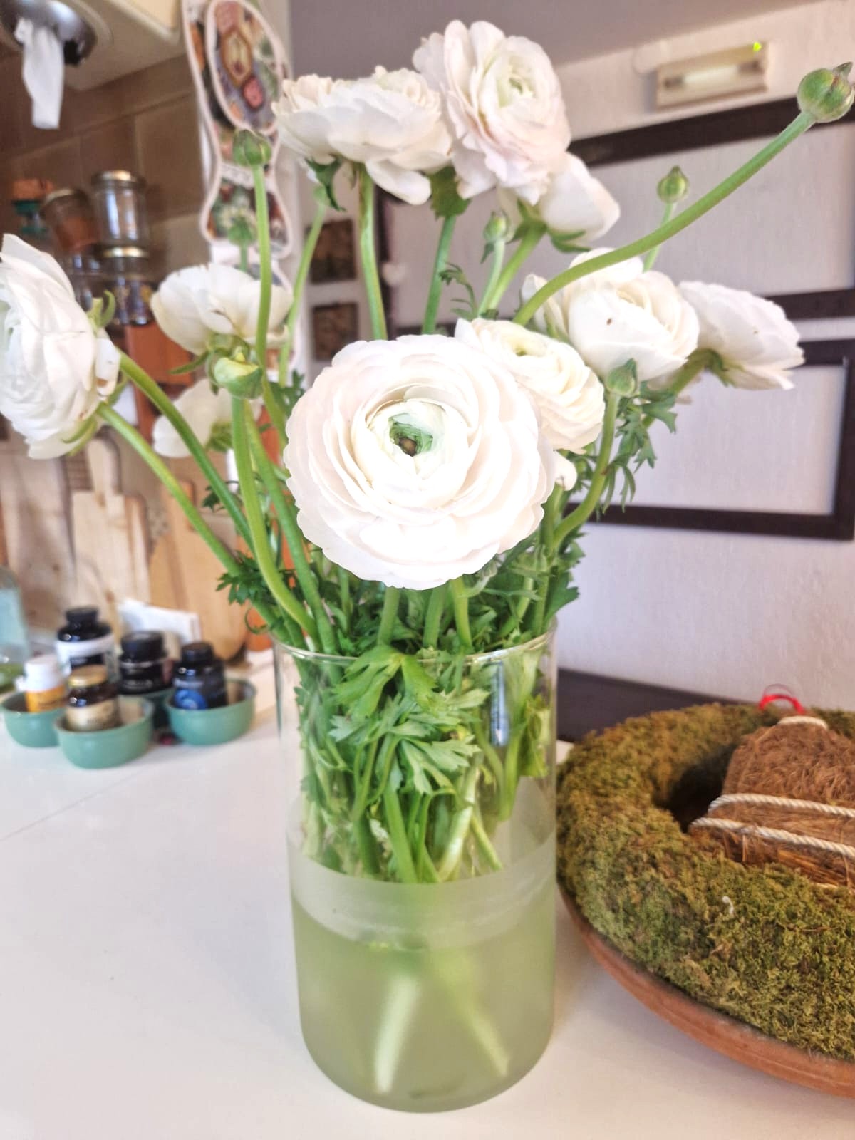 vaso in vetro mezzo satinato