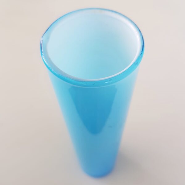 Vasetto cilindro azzurro - immagine 2
