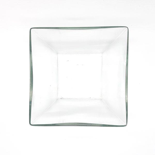 Ciotola in vetro quadrata fondo stondato