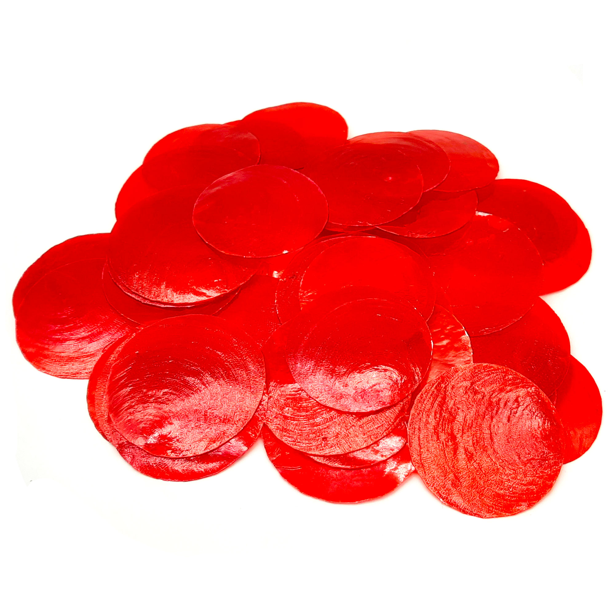 Tondo in madreperla rosso
