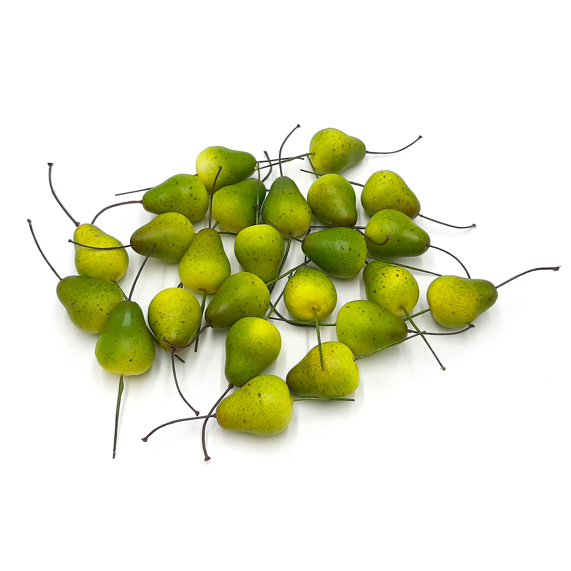 Piccole pere decorative verdi - 48 pezzi