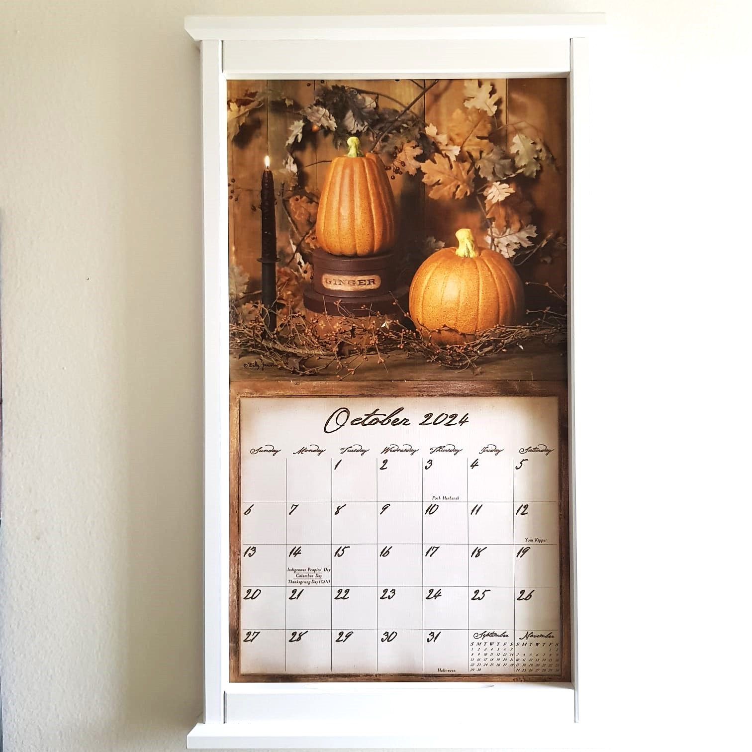 cornice in legno per calendario