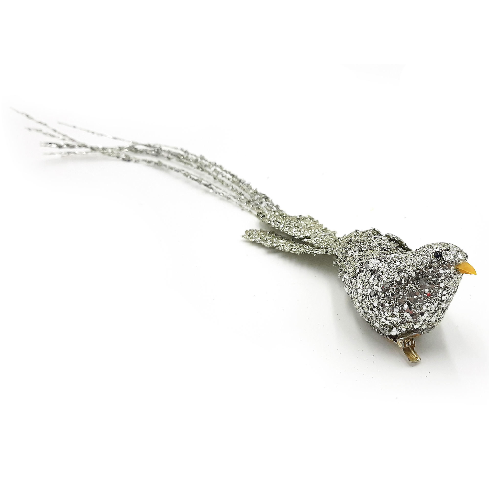 Uccellini decorativi glitter - 4 pezzi, negozio online decorazioni