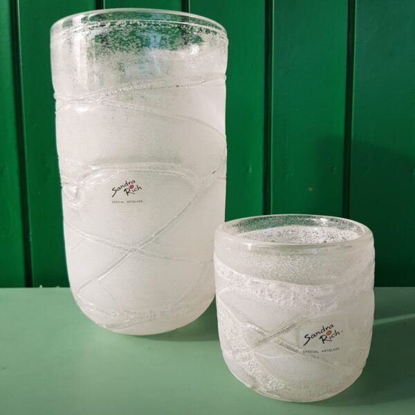 vaso effetto ghiaccio in vetro