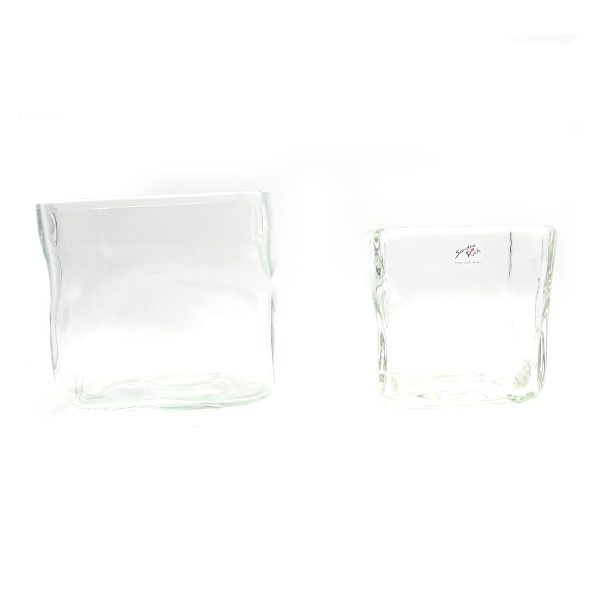 Cubo in vetro spesso irregolare - 2 misure