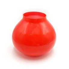 Vaso in vetro rosso tondo - h 23 cm