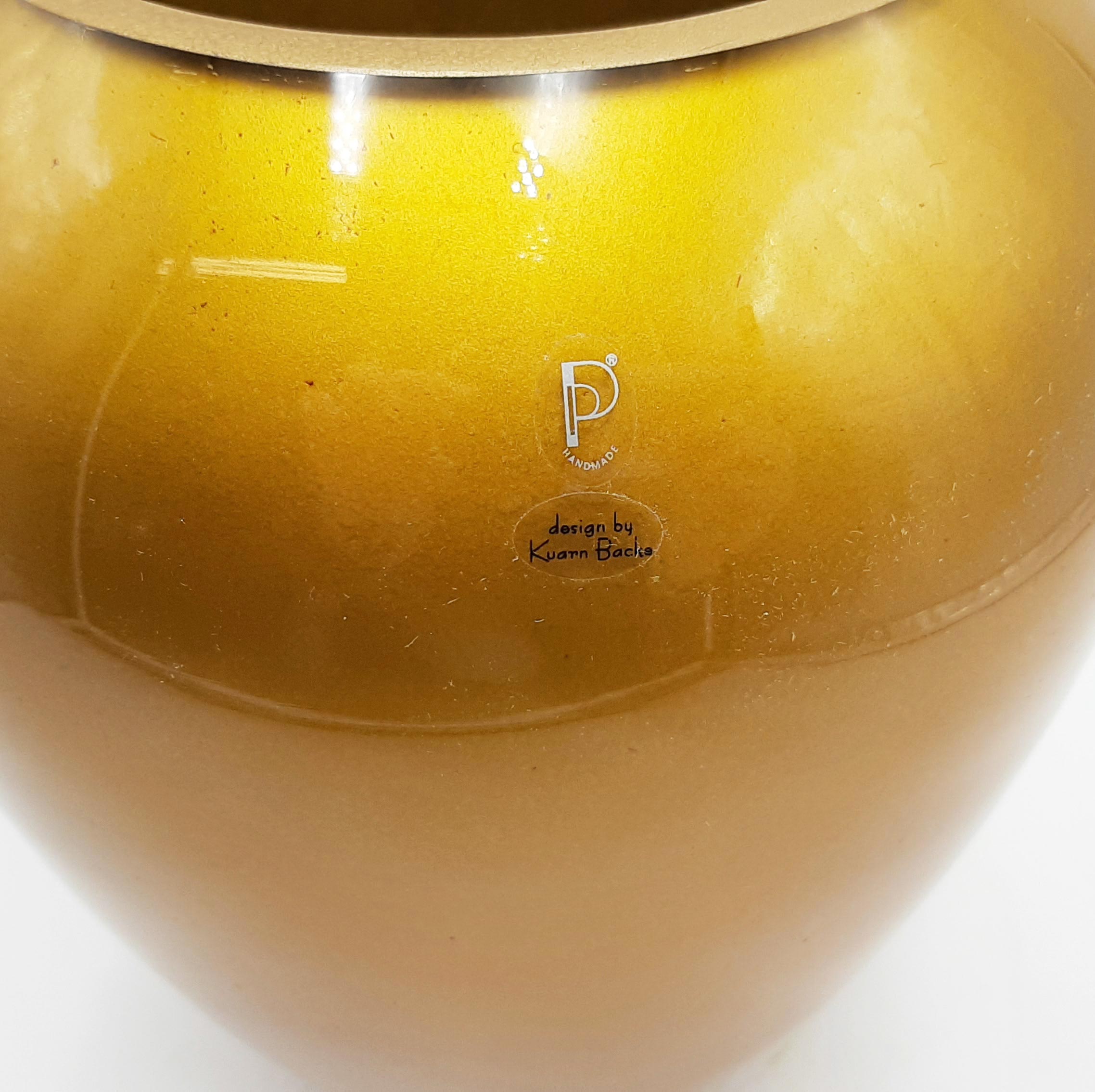 Vaso in vetro giallo oro - Kuarn Backe
