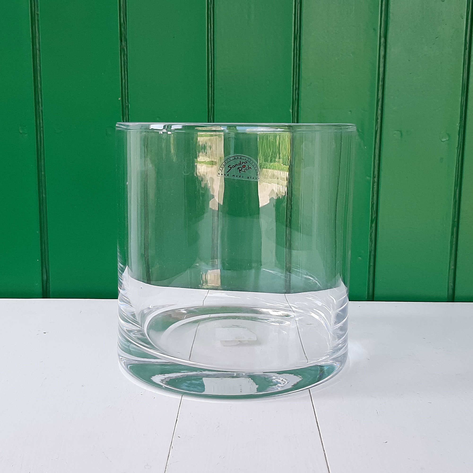 Vaso a cilindro in vetro Sandra Rich - h 20 cm