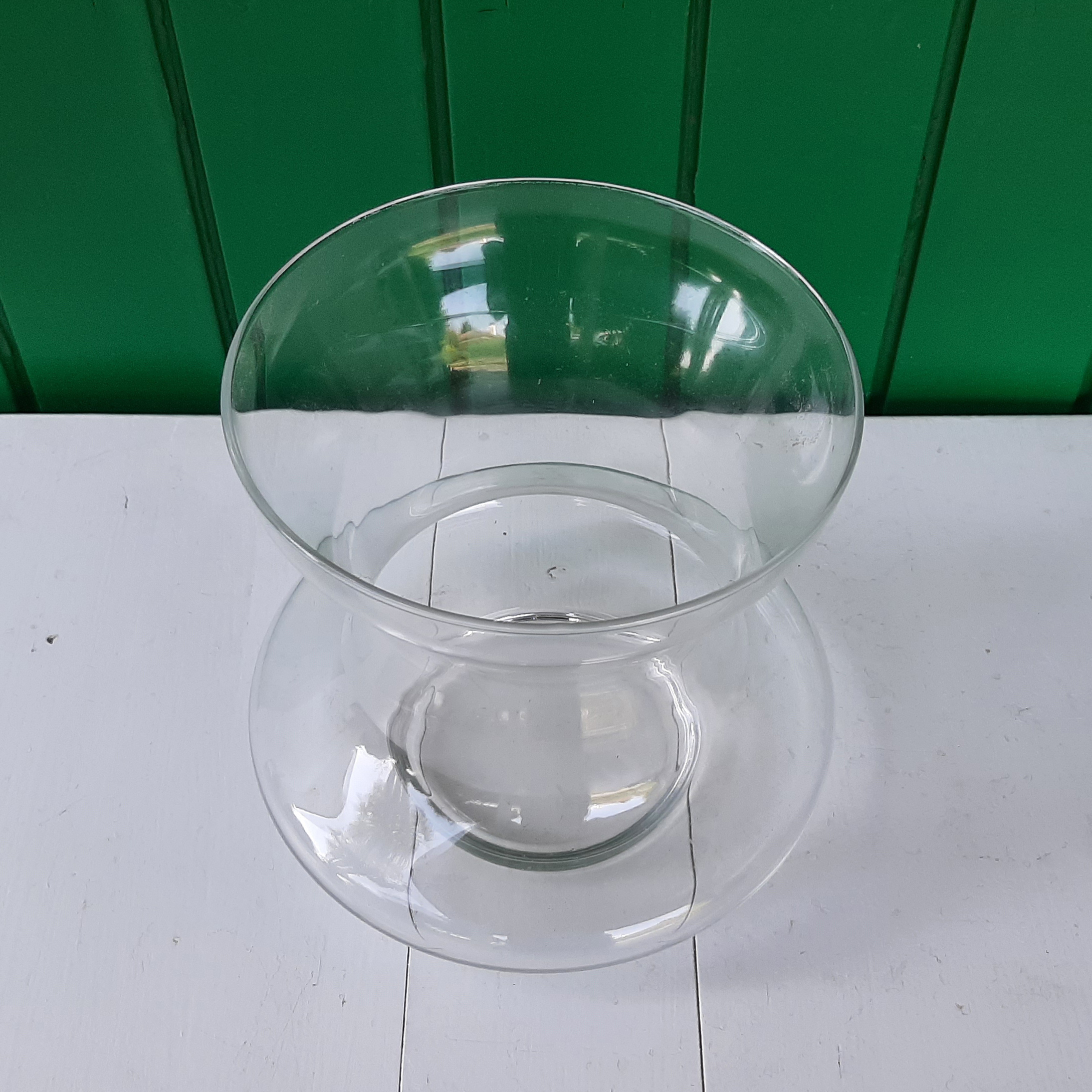 Vaso panciuto in vetro - h 19 cm