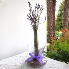 Vaso panciuto in vetro - h 19 cm