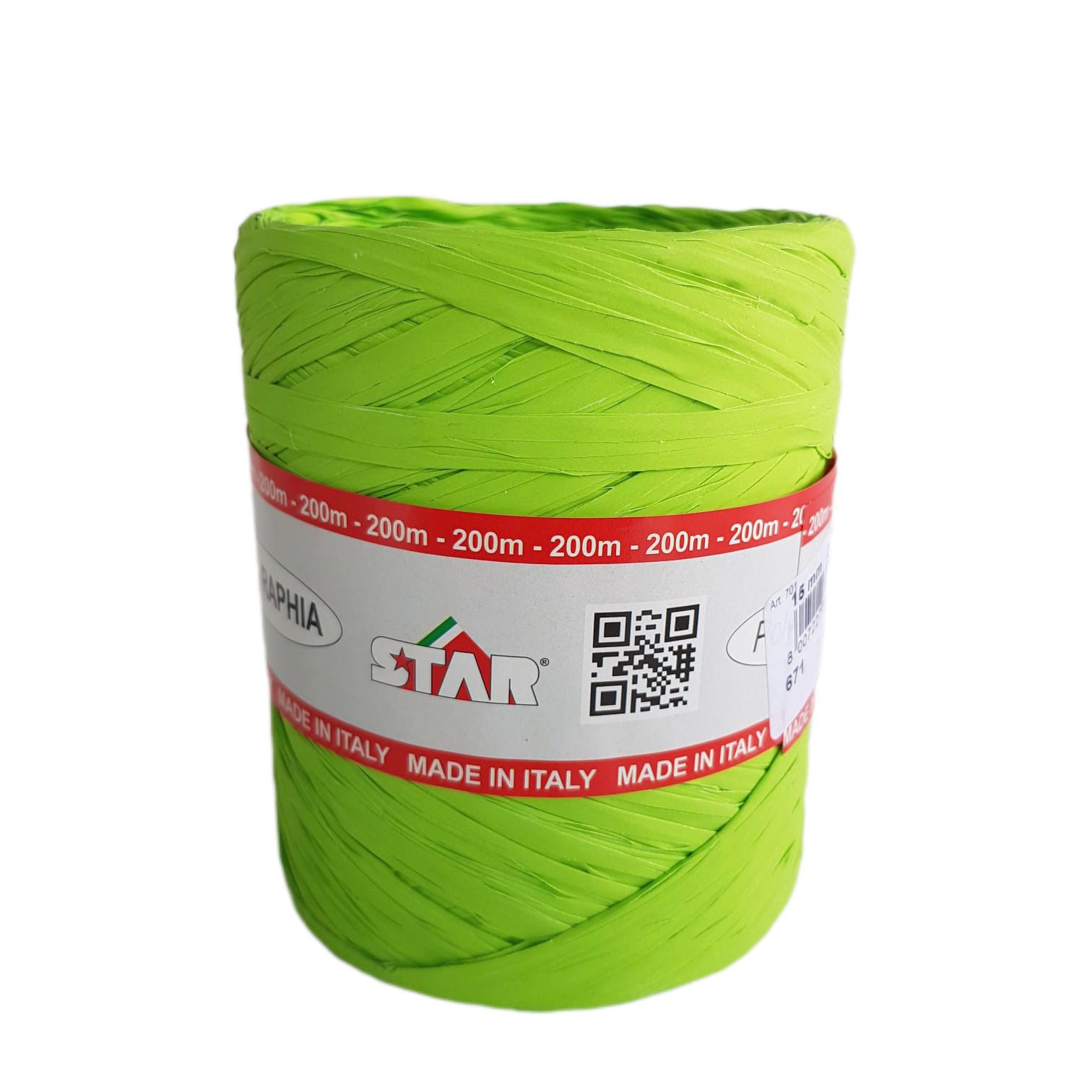 nastro rafia color verde acido