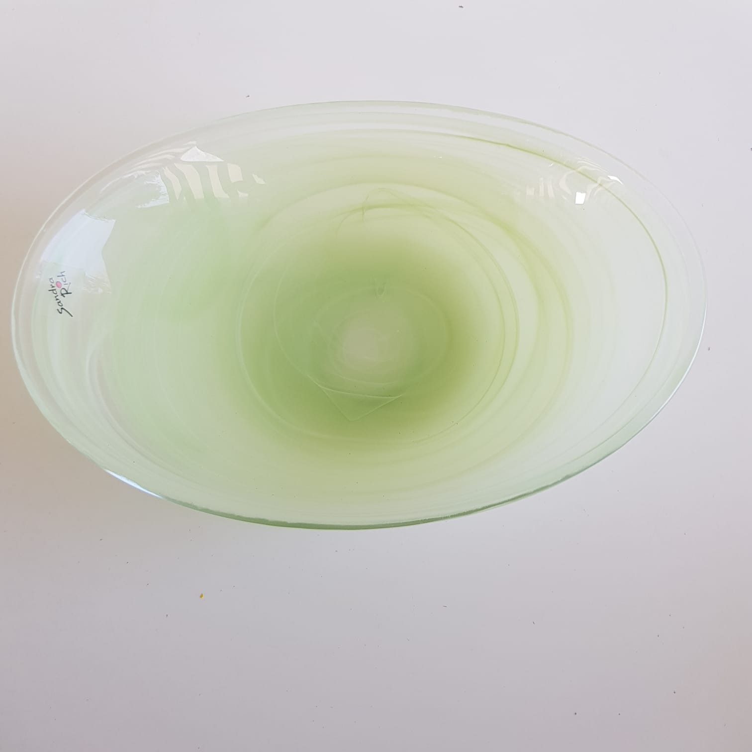 Ciotola ovale in vetro onice Sandra Rich - immagine 2