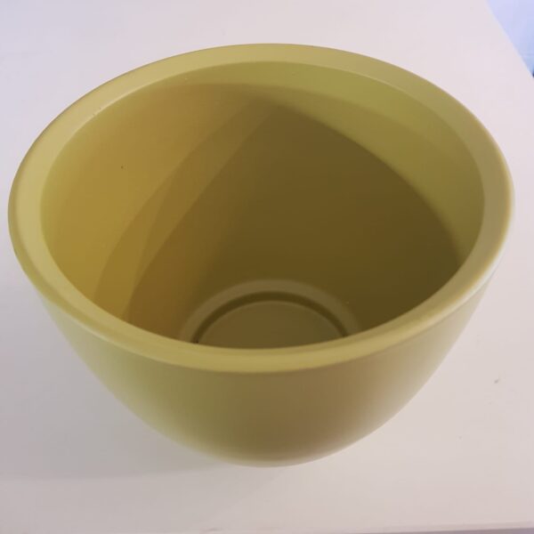 Vaso in ceramica verde giallo - h 18 cm