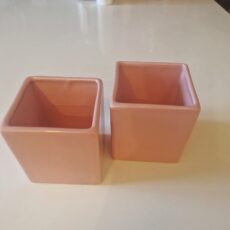 Cubo ceramica rosa