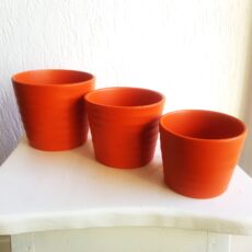 vasetto in ceramica arancio