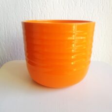 vaso in ceramica arancio brillante