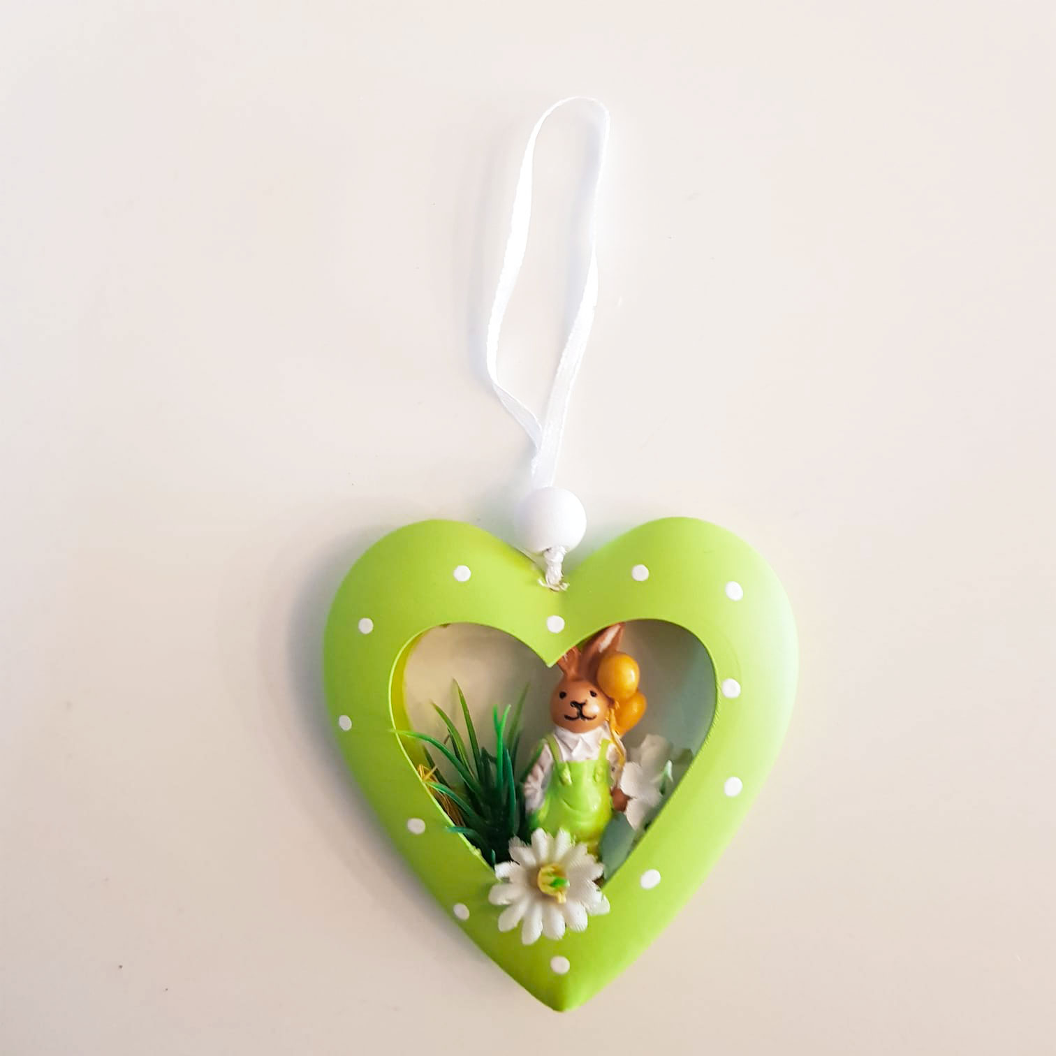 Cuore di latta da appendere - Verde