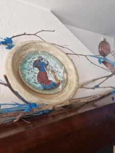 composizione betulla e phalaris azzurro