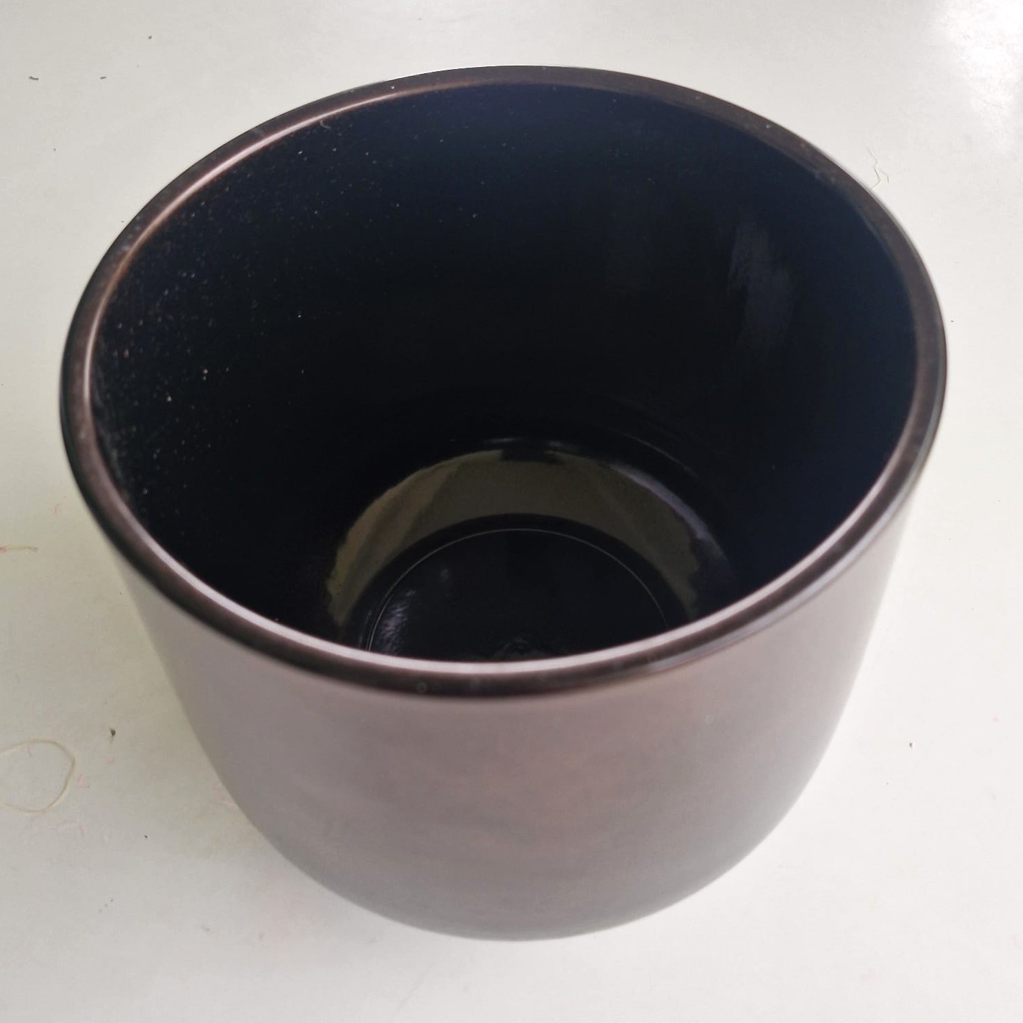 Portavaso in Ceramica Marrone Nero