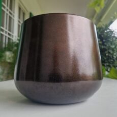 Portavaso in Ceramica Marrone Nero