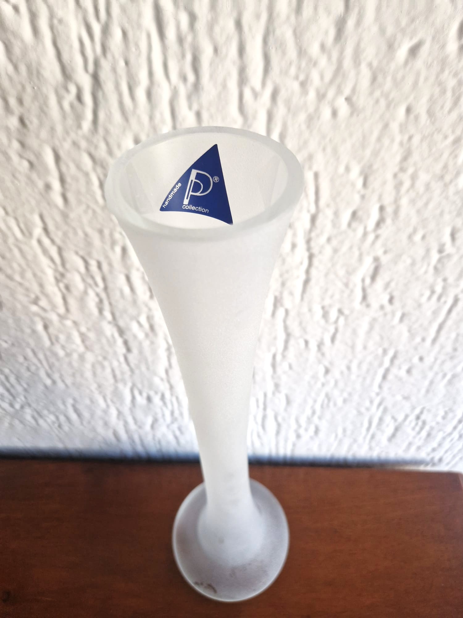 Vaso monofiore in vetro sabbiato Fidrio