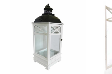 lanterne in legno bianco per arredare casa e giardino