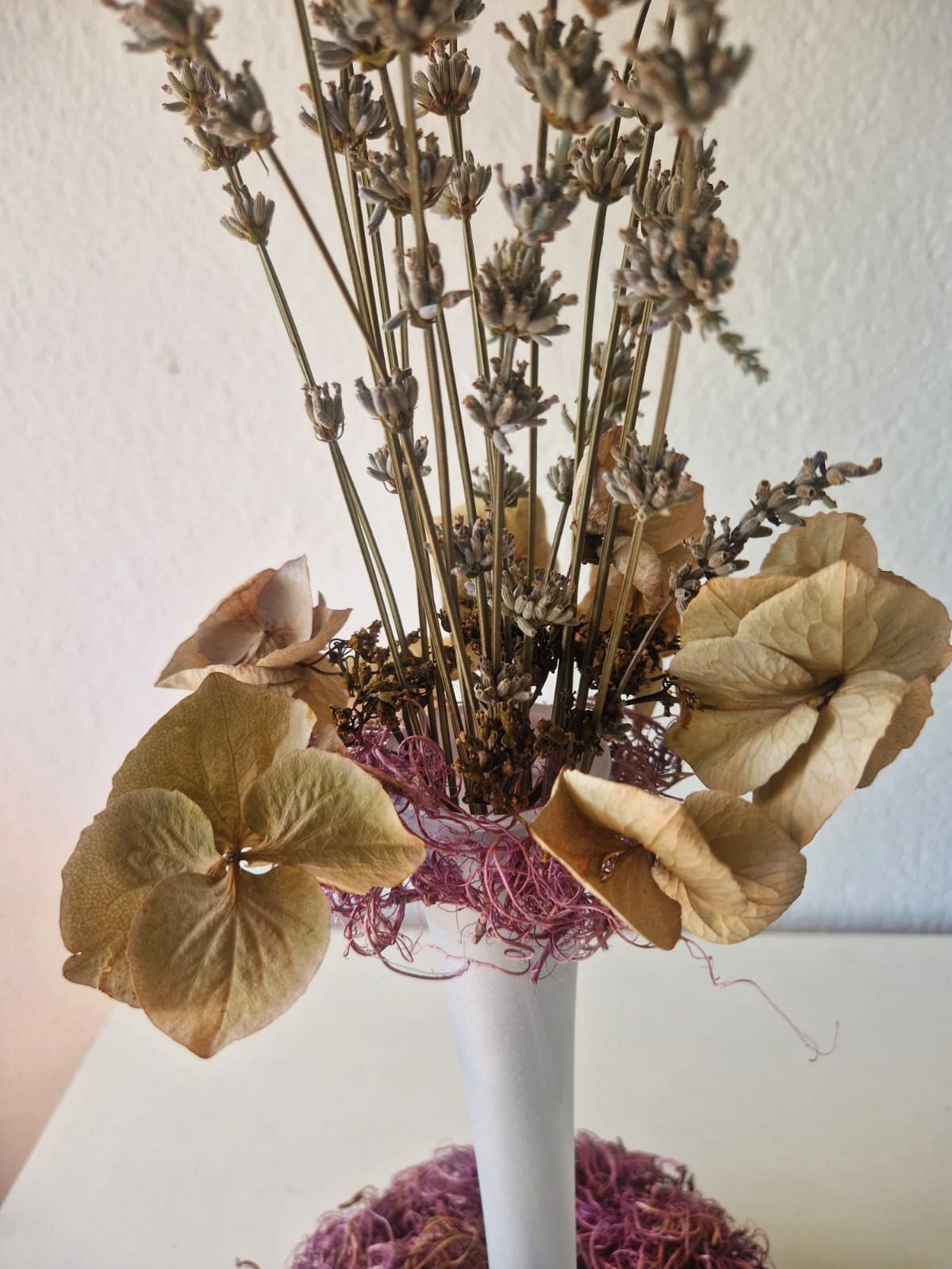 ortensia e lavanda- composizione floreale