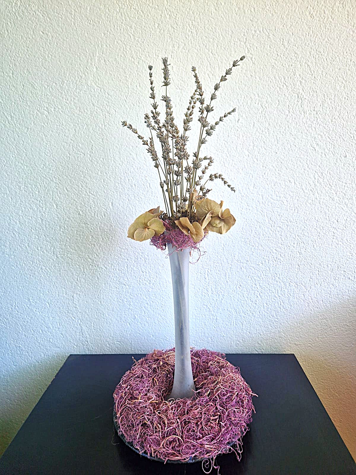 ortensia e lavanda- composizione floreale